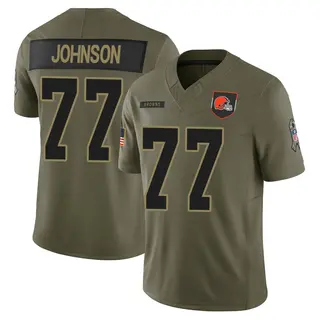 Cleveland Browns Youth Zion Johnson Limited 2025 Salute to Service Jersey - Olive